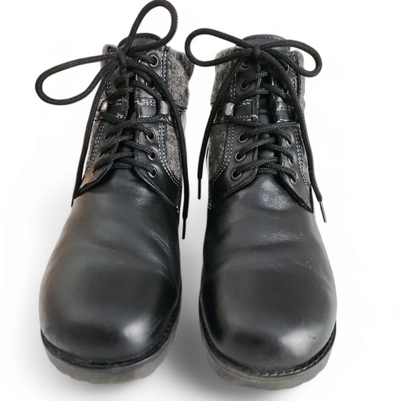 SAUTE-MOUTON winter boots leather made in Canada 100% woven wool lining size 39 - Picture 7 of 13